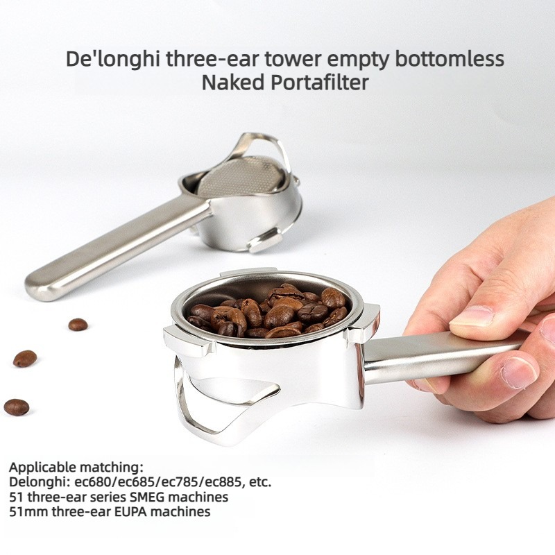 Coffee Equipment Machine - Delonghi 51mm Bottomless Portafilter 3-Ear Hollow