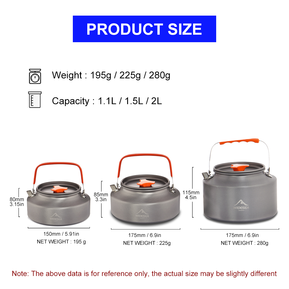 Widesea 1.1L 2L1.5L Camping Wa - огляд і ціна Coffee Equipment And Supplies