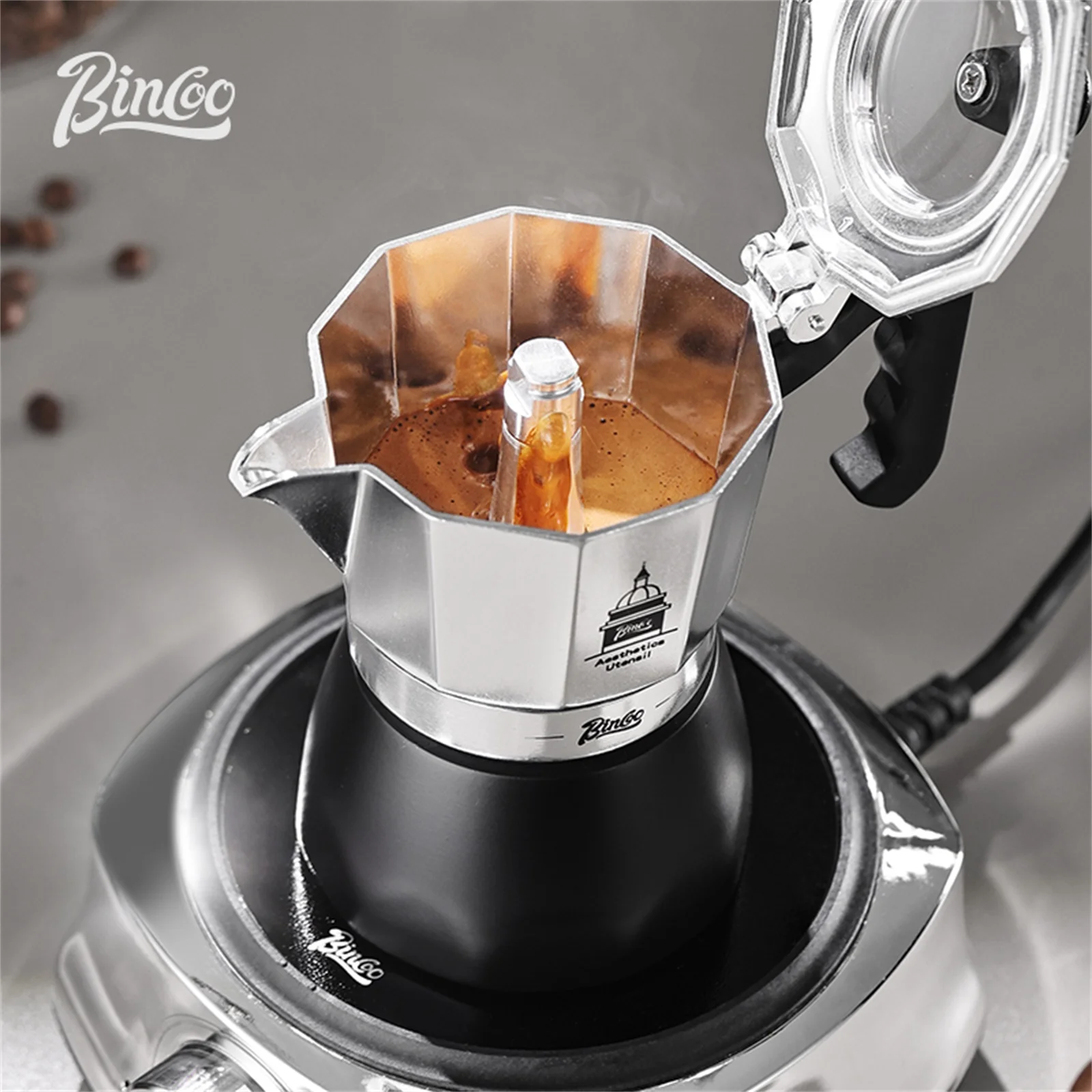 BINCOO Double Valve Moka Pot，E - огляд і ціна Coffee Equipment Wholesale