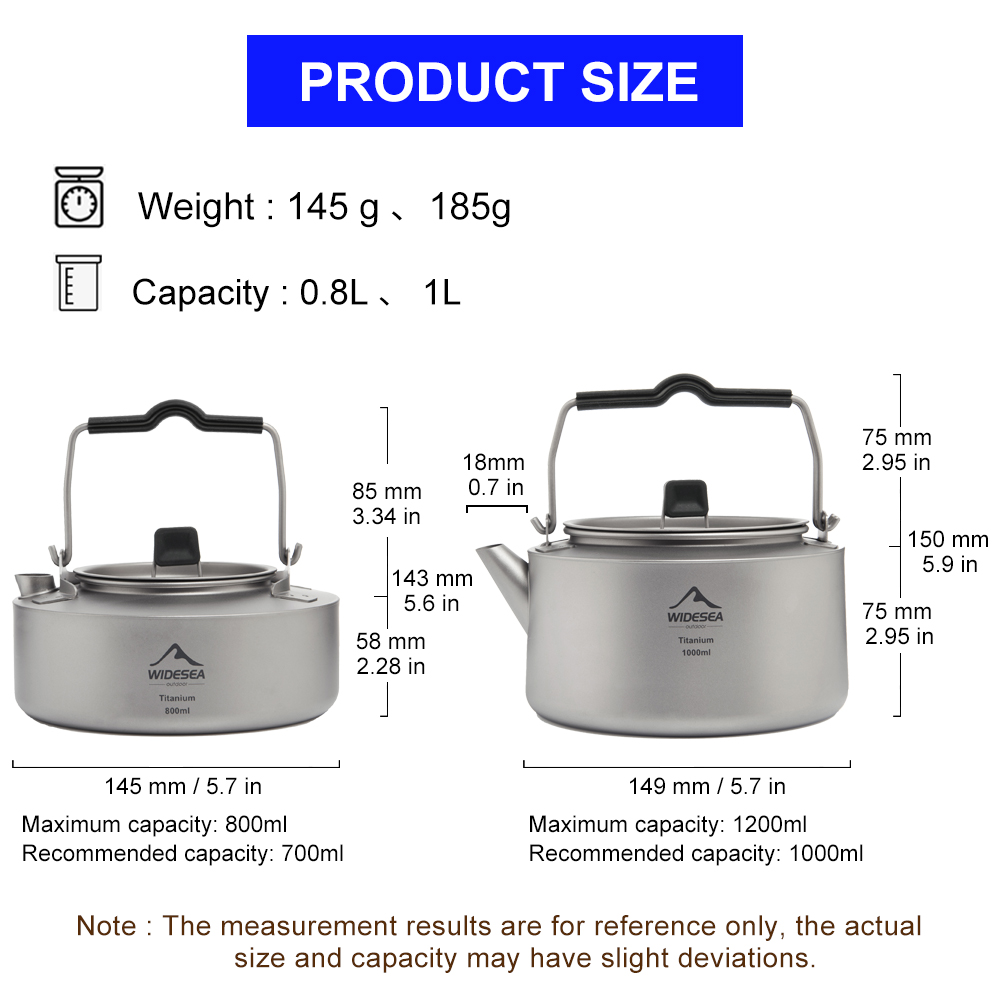 Widesea Camping Titanium Kettl - огляд і ціна Coffee Equipment And Supplies